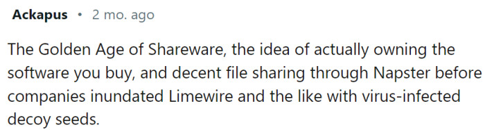 Owning the software and not just renewing subscription