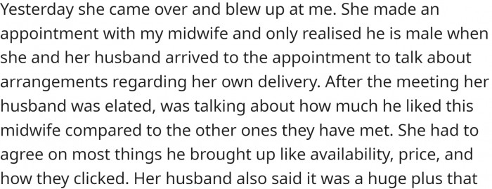 She was pretty angry after finding out that he was male