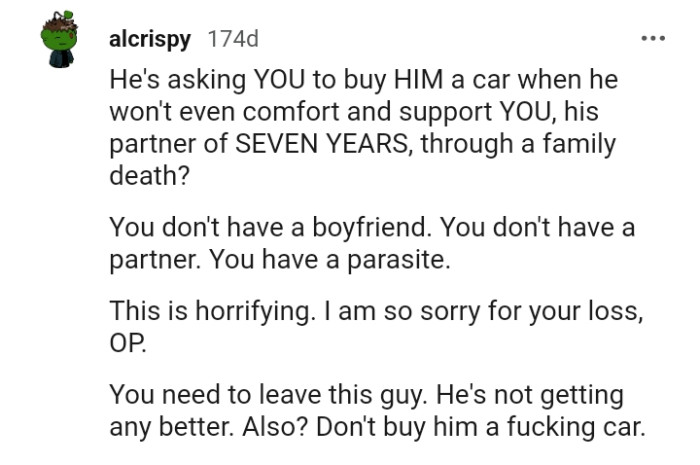 The OP doesn't have a boyfriend