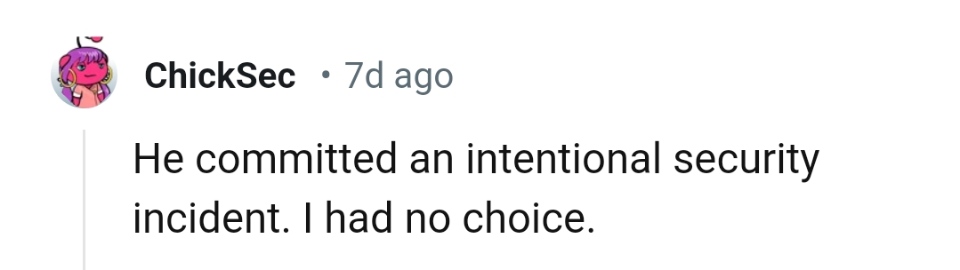 18. This Redditor had no other choice