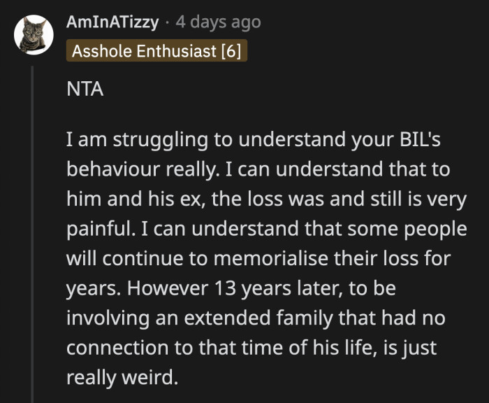 Redditors struggled to understand why OP's BIL involved their family when they had no relation to the baby.