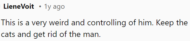 OP should keep the cats and leave the man.