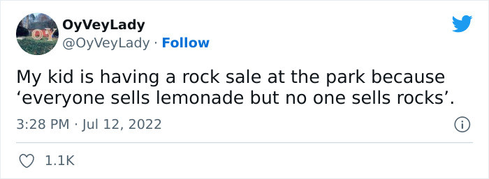 3. Who's going to break it to this kid?