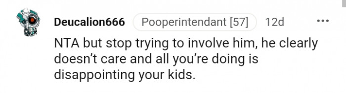 All you're doing is disappointing your kids