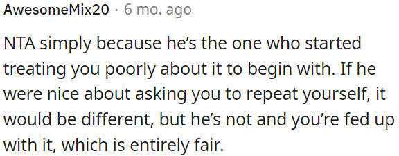 OP has every right to be upset because his dad was the one who initially treated OP poorly in this situation.