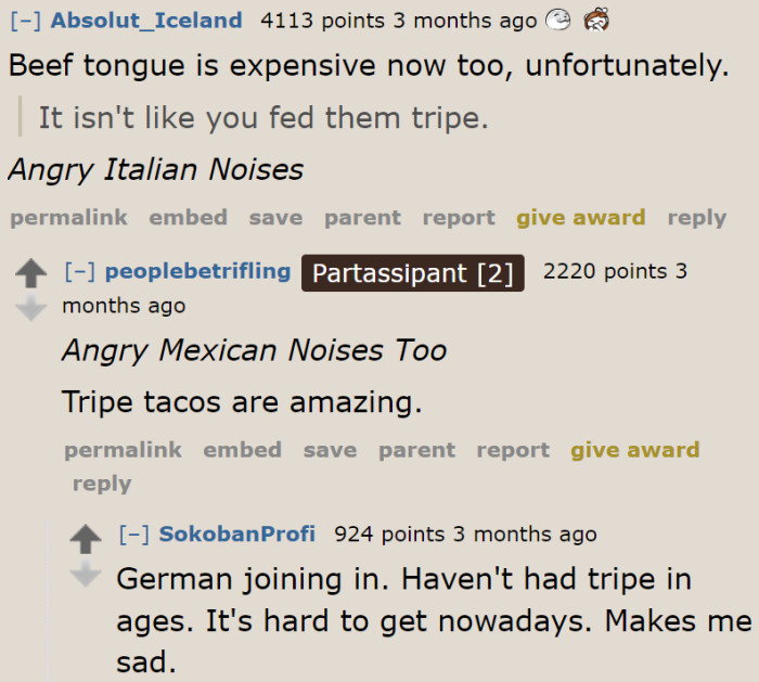 You can't really call it peasant food when the ingredients are expensive.