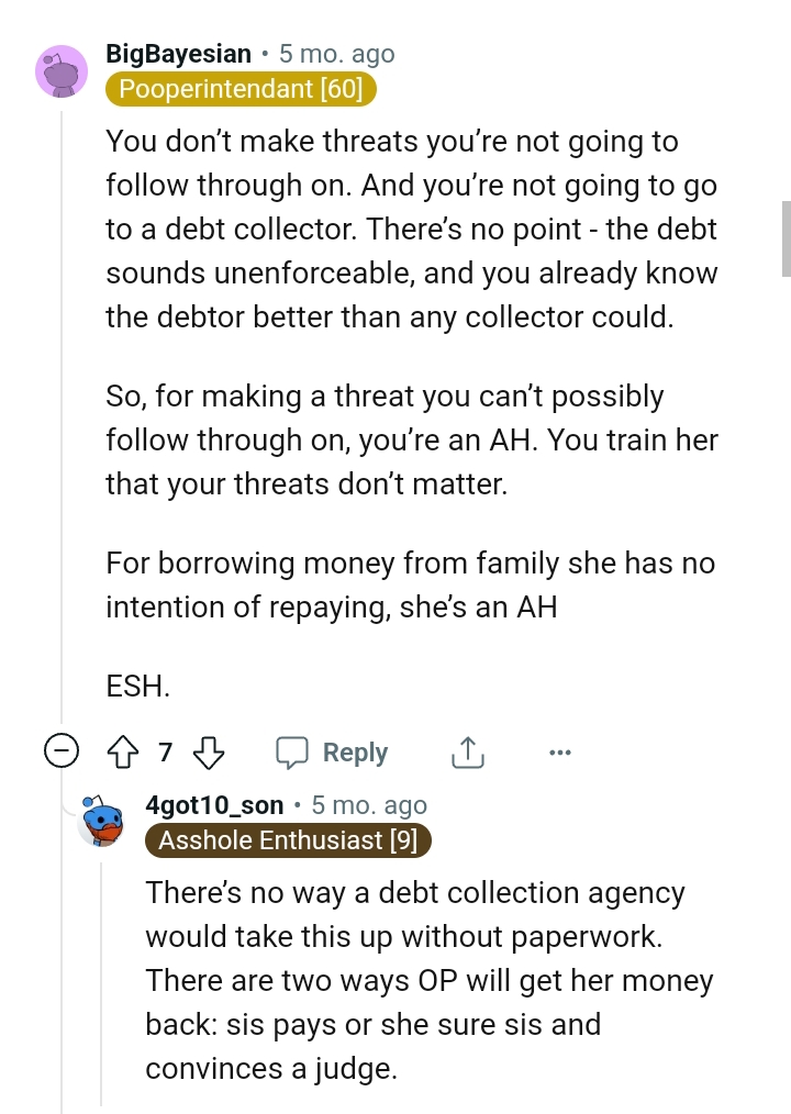 The OP Knows the Debtor Better Than Any Collector