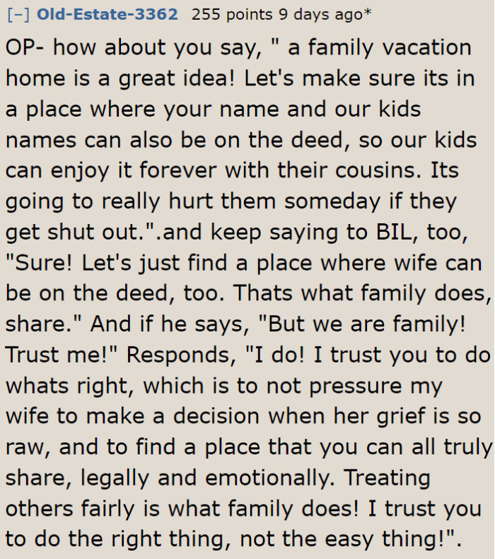 The title needs to include the OP's wife's name.