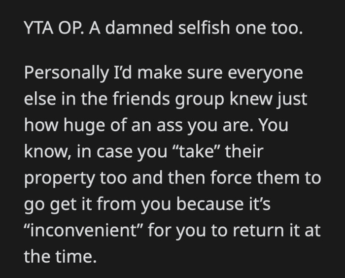 There is no doubt that his former friend talked about the wallet incident to some of their common acquaintances