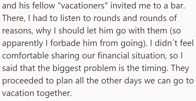 He even ambushed her with his colleagues to influence her decision to let him go