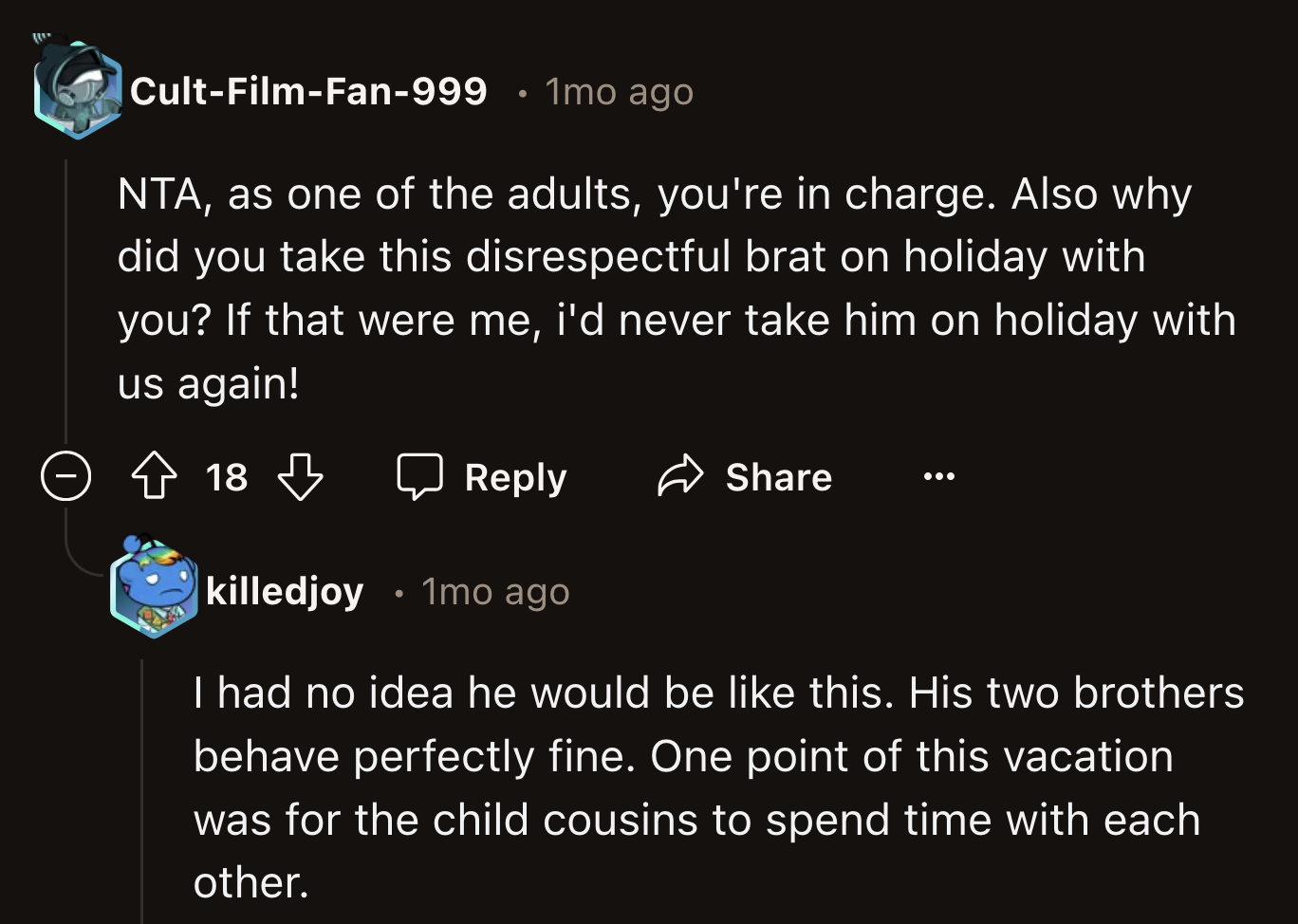 It turns out that their nephew's misbehavior caught OP unaware.