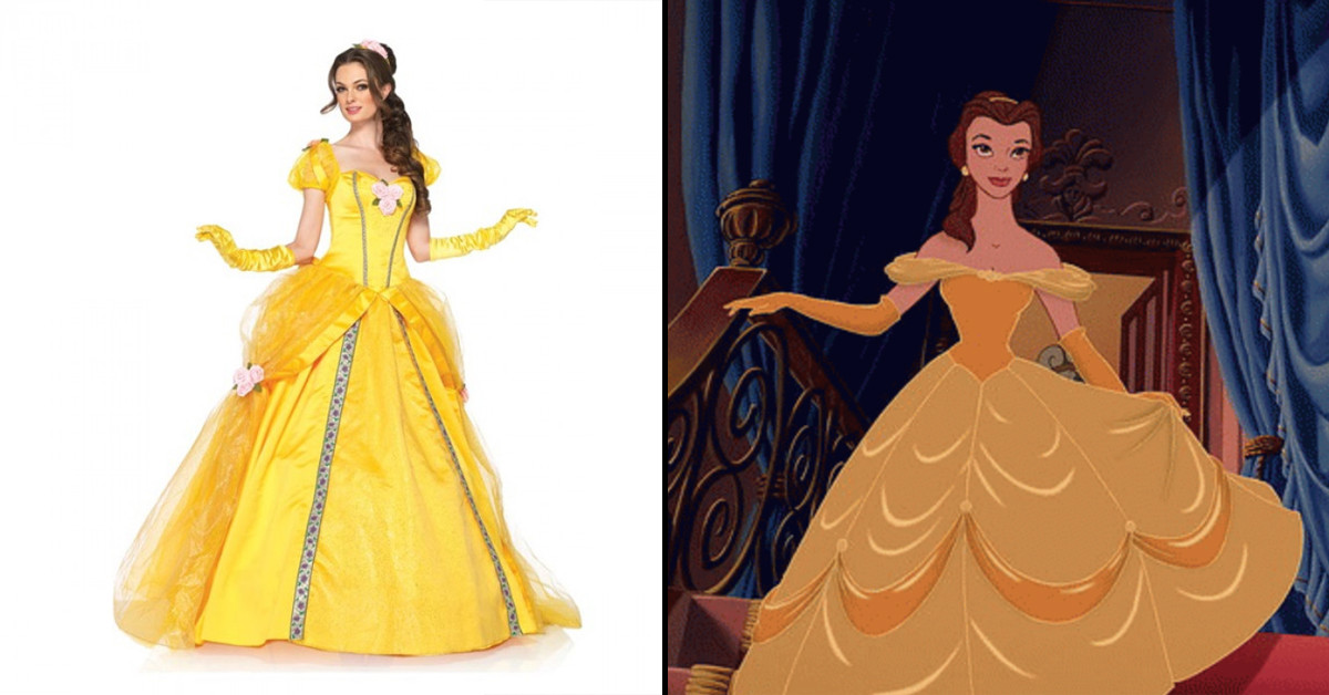 Disney Princesses Have Their Dresses Transformed Into Real-Life Halloween Costumes For Our Entertainment