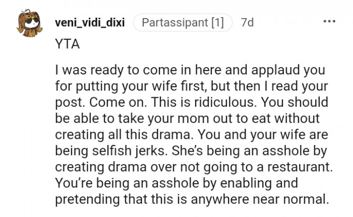 You should be able to take your mom out