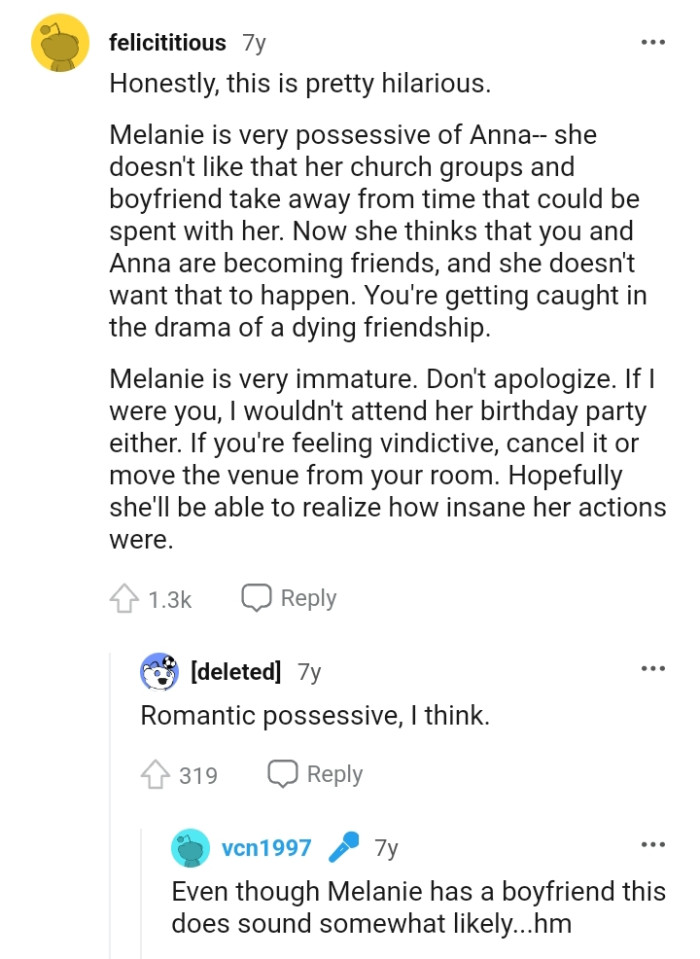 This redditor wouldn't attend her birthday party