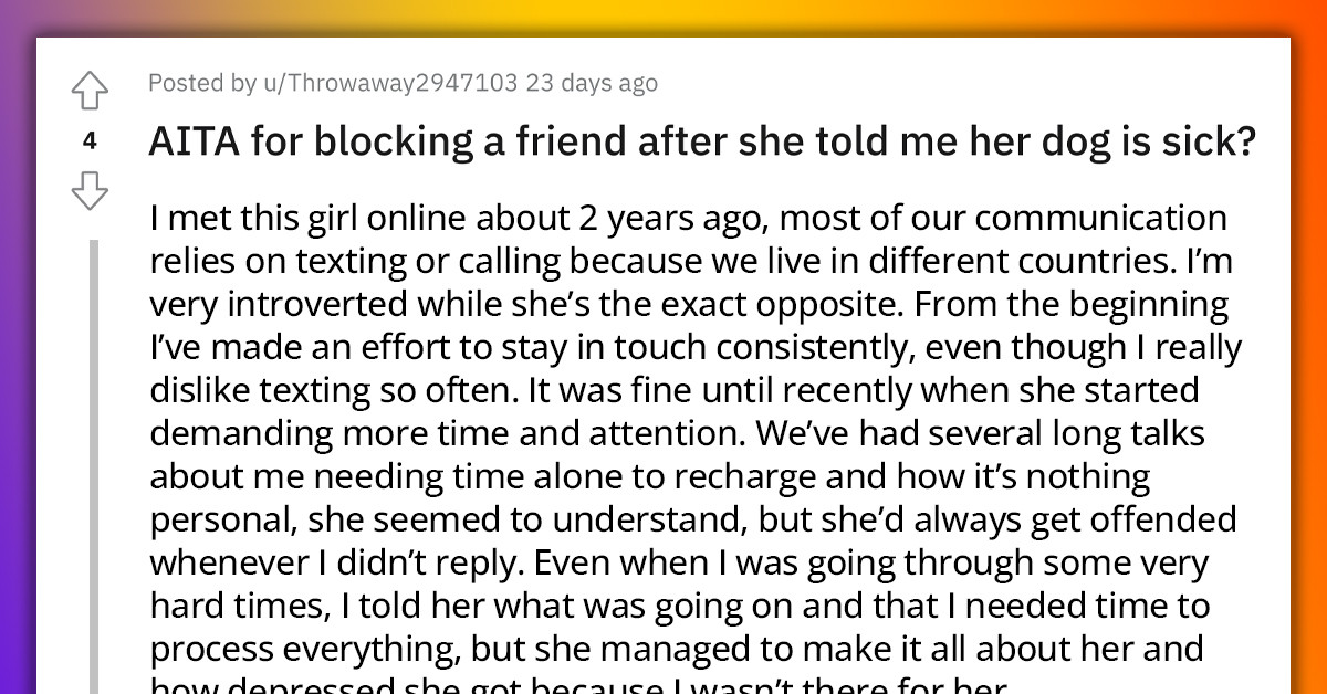 Girl Asks If She's An A**hole For Setting Boundaries And Refusing To Be Emotionally Blackmailed