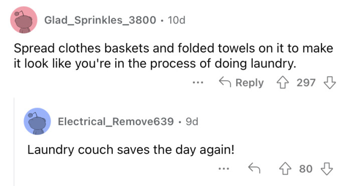 The old laundry trick!