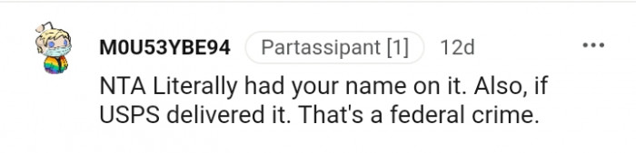 It literally had your name on it