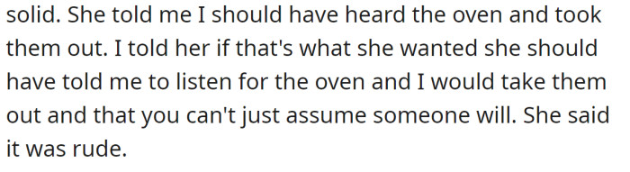 And wanted to know if he was wrong for minding his own business: