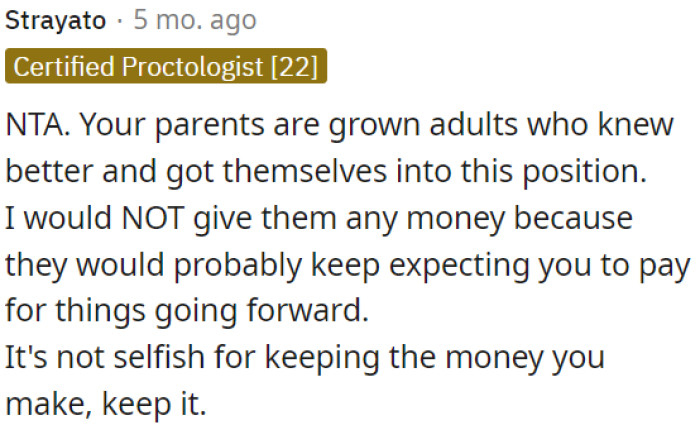 If OP does give them money, they might keep asking for more.