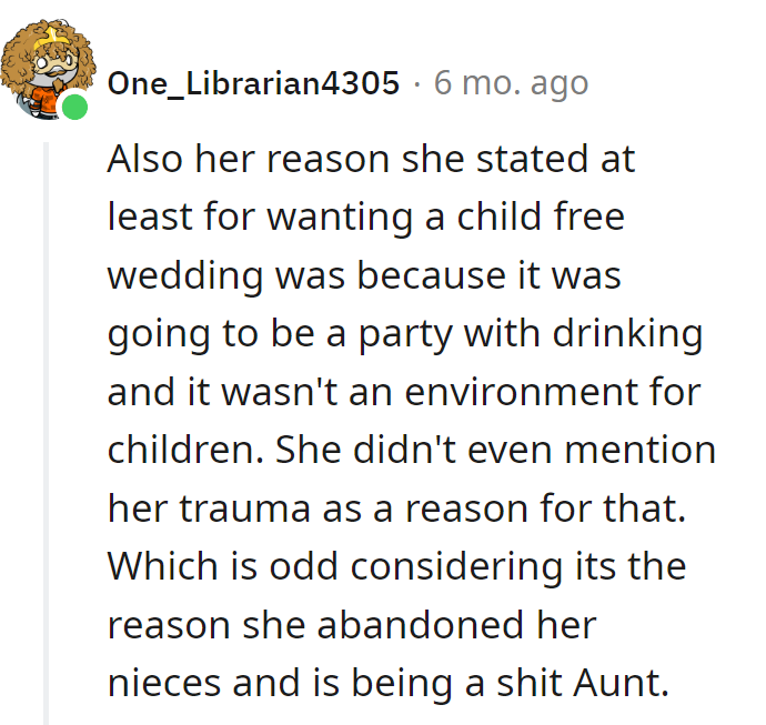 Trauma's on the guest list, just not in the invite explanation.