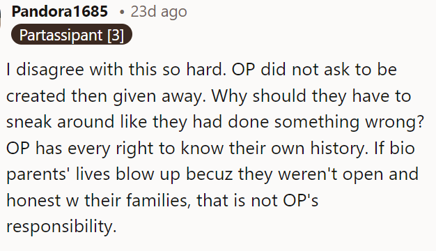 This person had a lot to say in response to the comment above, stating that she heavily disagreed with it.