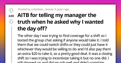 Girl Called Out For Being Honest About Reasons For Requesting Day Off - Getting Drunk And Watching Serial Killer Shows On TV