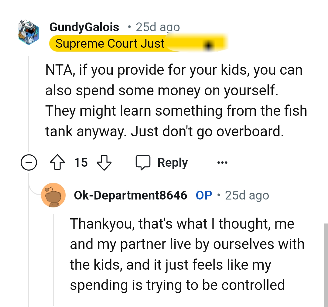 The kids might learn something from the fish anyway