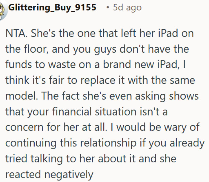 Replacing a broken iPad with the same model is not good enough