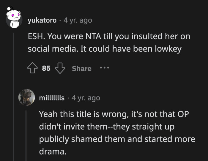 What OP did was definitely humiliating