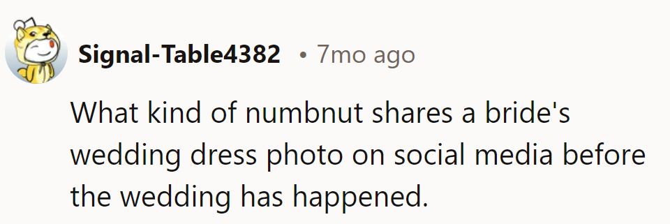 Only a 'numbnut' would spoil the big reveal before the curtain even goes up!