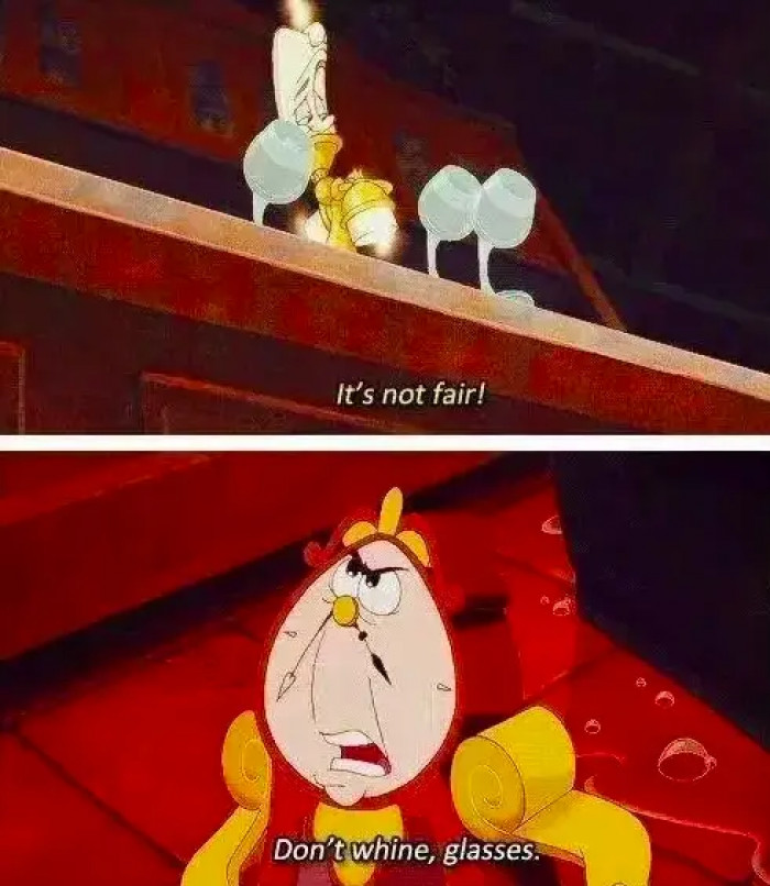 48. In Beauty and the Beast, when Cogsworth had this brilliant play on words