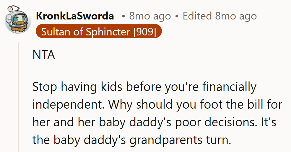 Looks like someone's using 'grand'parents as a loophole for 'free' childcare.