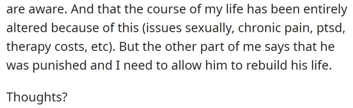 Or leave him to rebuild his life: