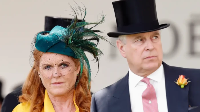 News coverage highlighting Sarah Ferguson and Prince Andrew links to Epstein