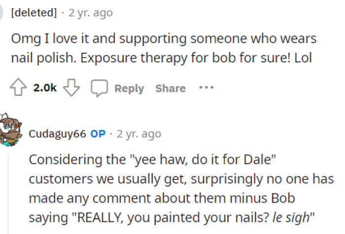 OP was consistently engaging with people in the comments, and many of them gave us a good laugh.