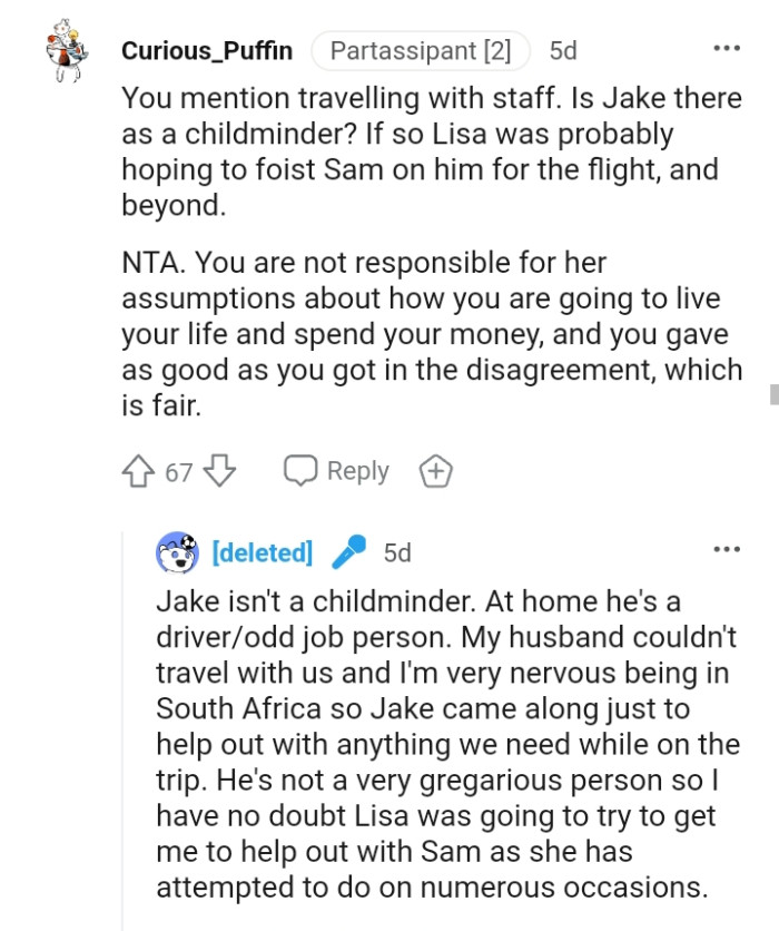 You are not responsible for her actions