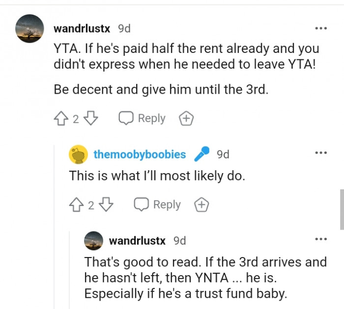 You Didn't Express When He Needed to Leave