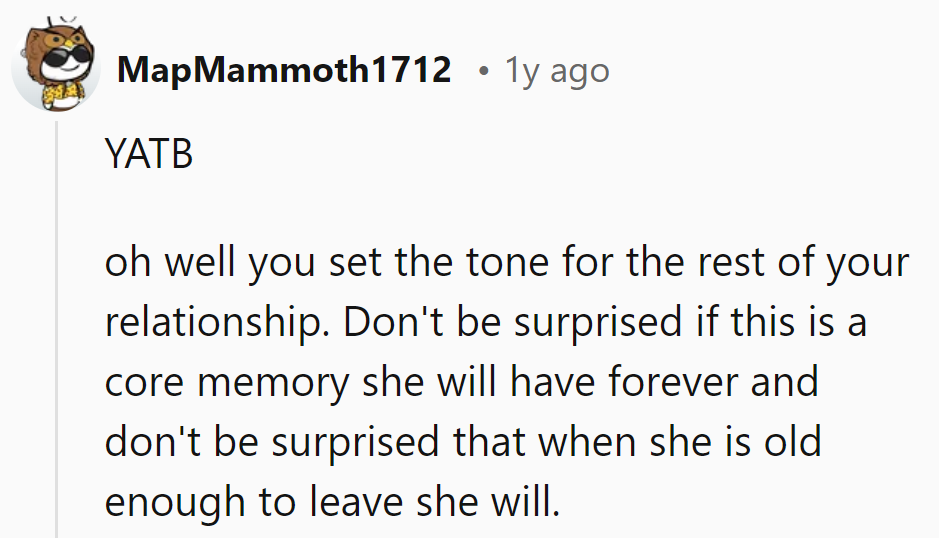 Looks like they've just painted a lasting portrait of 'Parenting Oops!' in their child's memory gallery.
