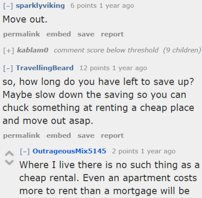 There's No Other Solution but to Move Out of the House.