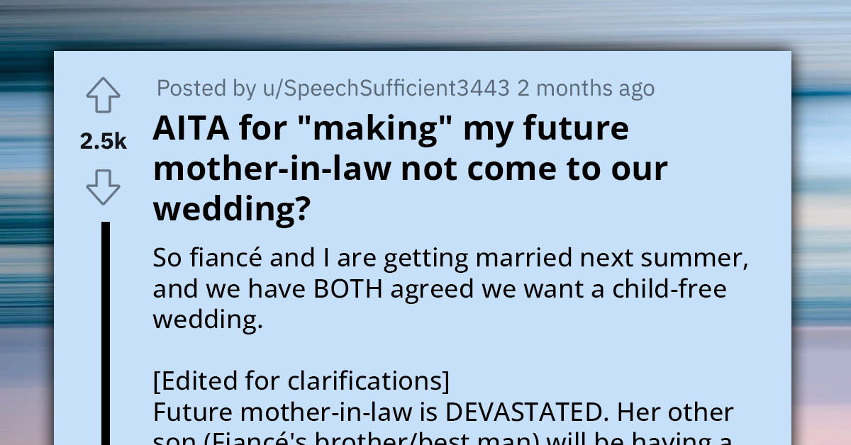Redditor And Her Partner Cause Major Family Drama By Planning Child-Free Wedding, MIL Accuses Them Of Tearing The Family Apart