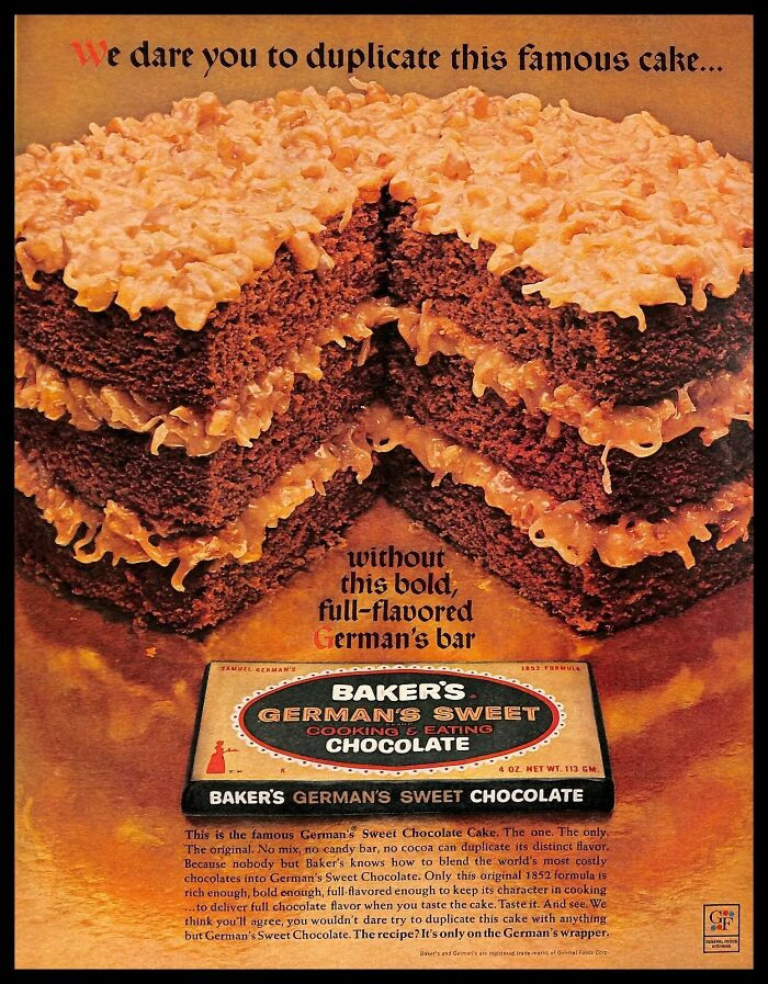 1963, Baker's Germans Sweet Chocolate
