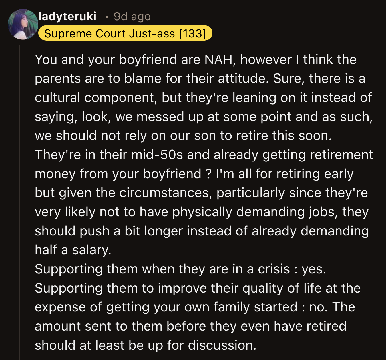 Neither OP nor her BF are jerks for their choices and opinions. They might just be incompatible.