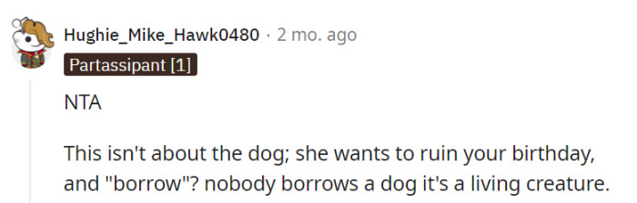 It's clear she's barking up the wrong tree trying to 