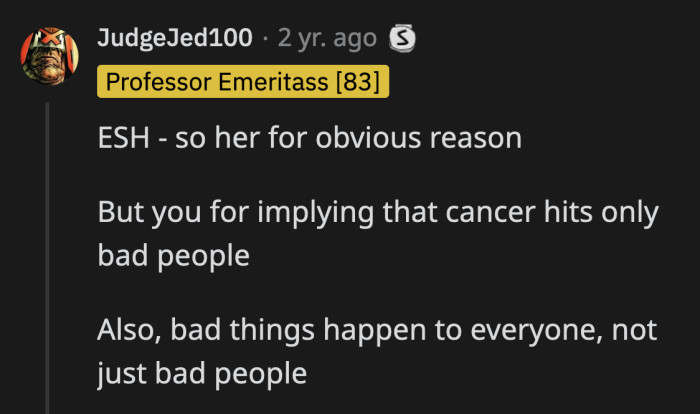 A Debate Soon Raged in the Comments About Whether OP's Remark Was Justified