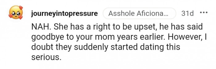 She has a right to be upset