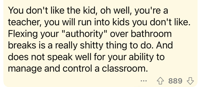 Op shouldn't allow her emotions to control her actions.