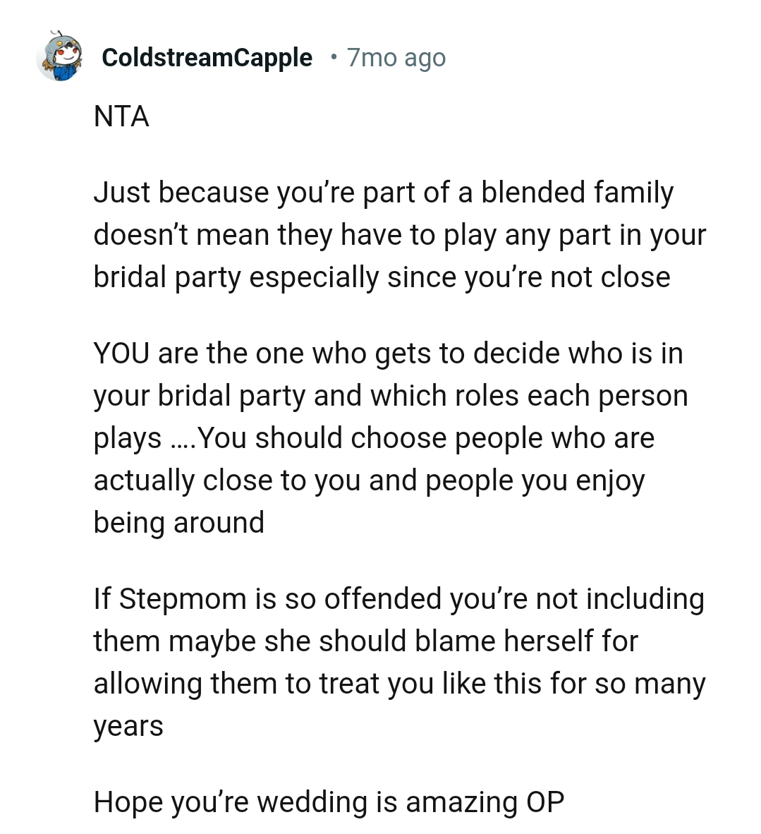 The OP Gets to Choose