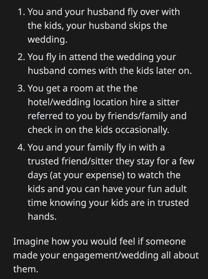 OP and his husband can stage a fake wedding for their son to participate in, or he can choose between these other options: