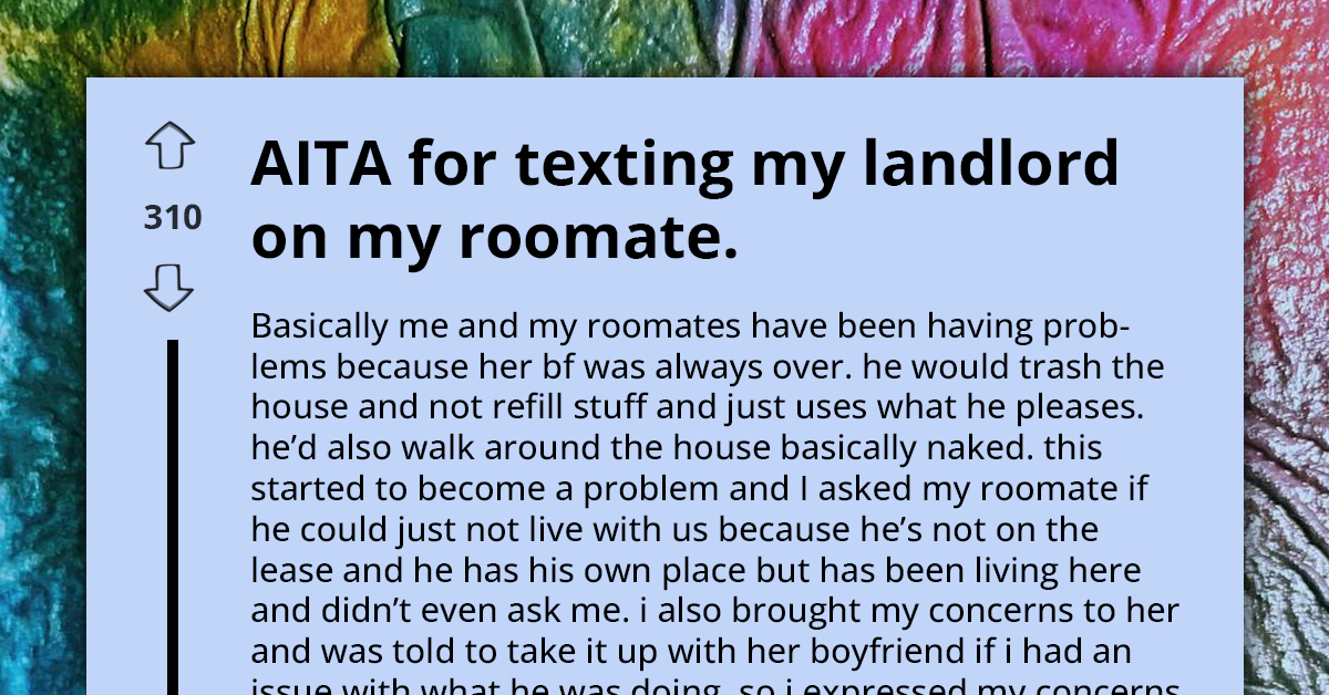 Redditor Snitches On Roommate After Landlord Bans Roommate's Irresponsible BF From Their House, Ponders Whether She's An A-hole For Doing So