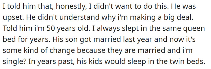 But the OP wasn't comfortable with his brother's plan.